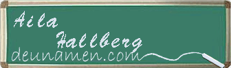 Aila Hallberg Visitenkarte